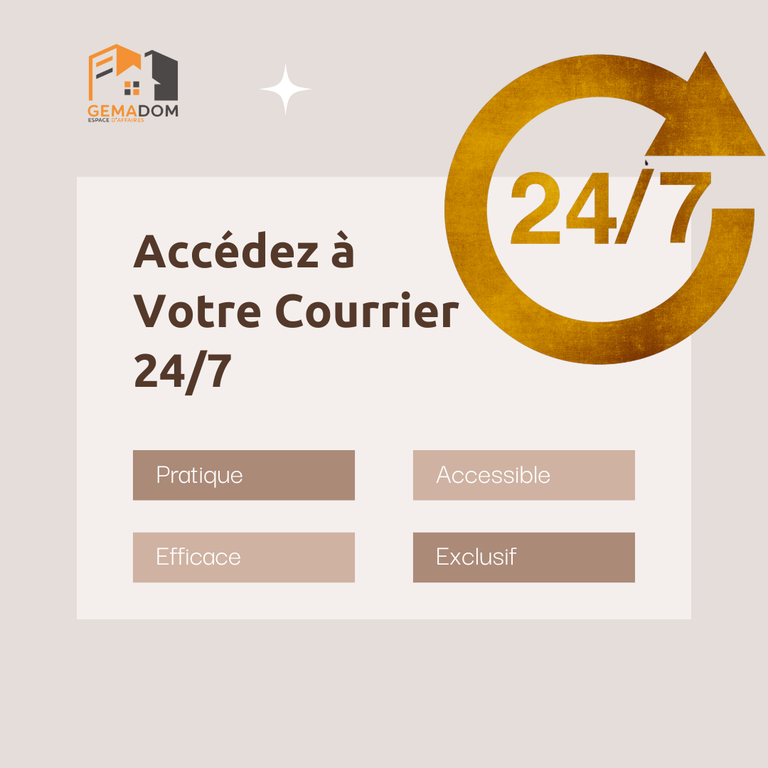 Option : Flexibilité Totale ! Accès courrier 24/7 par code confidentiel📬 Annuel